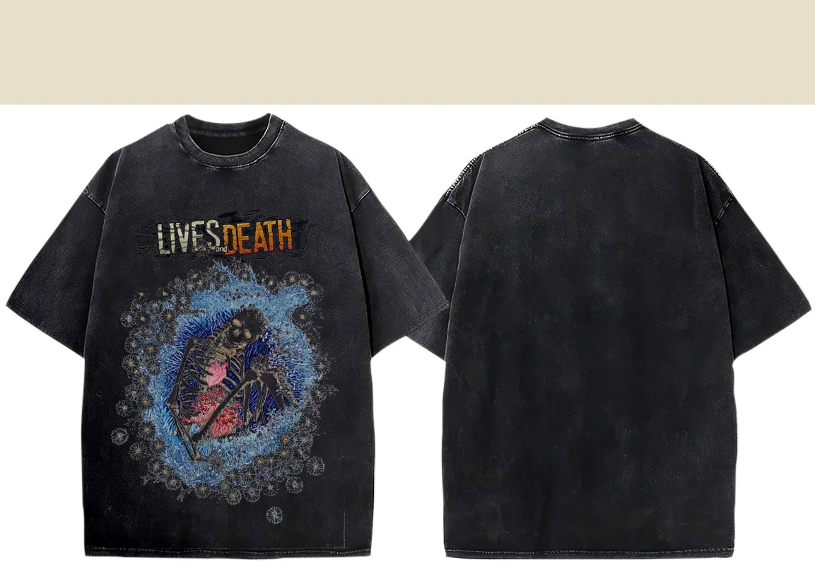 Футболка с принтом черепа смерти, уличная одежда, хип-хоп, хлопковая футболка, мужская одежда