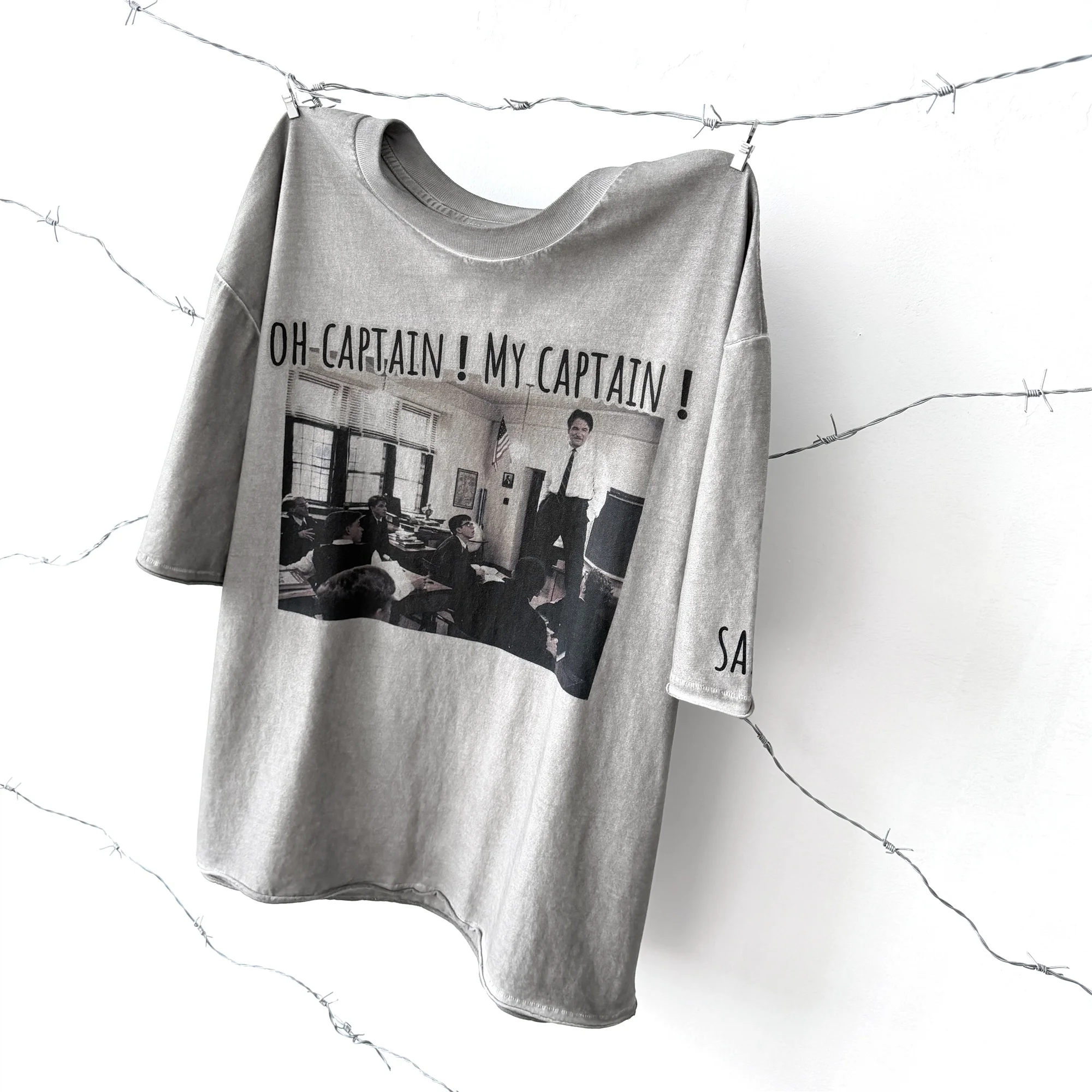 MX6 Kanye Heavy Washing Dead Poets Society Vintage Tee Streetwear Hip Hop Casual Tops Cotton Oversized Loose T-Shirt for Men — купить у AliExpress WW