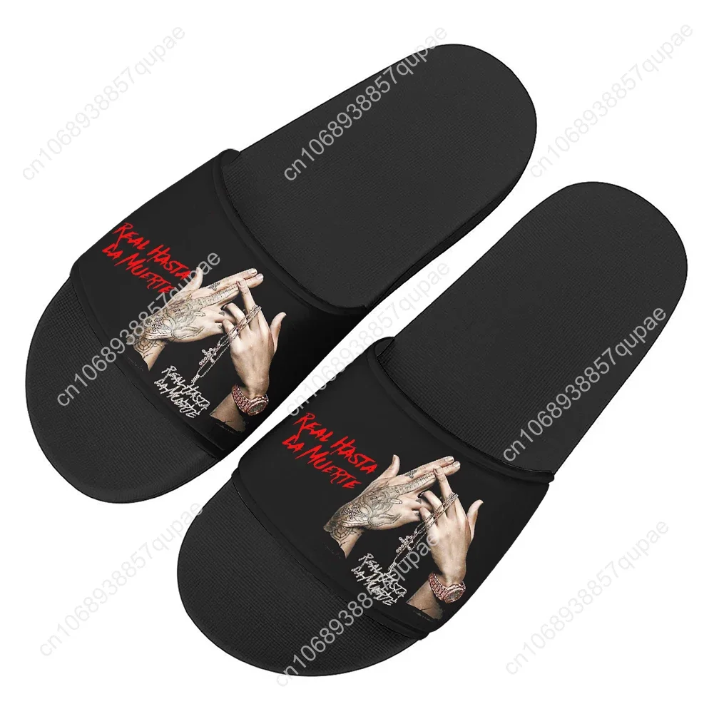 Anuel AA Real Hasta la Muerte Slippers Home Water Shoes Mens Womens Summer Slipper indoor Outdoor Beach Pool Sandals