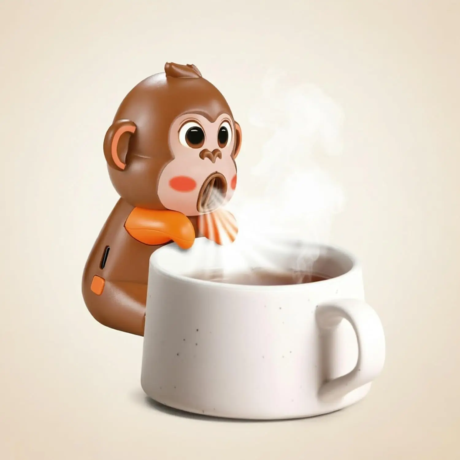 Mini Cute Animal Fans Clip-On Cooling Fan for Cup Bowl Hanging Mug Fan for Iced Coffee Soup Drinks,Rechargeable Fast Air Blowing