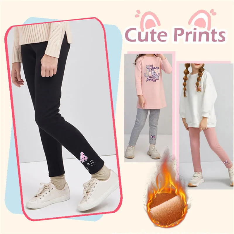 2-8Years Mädchen Leggings Herbst Winter Dicke Warme Samt Kinder Leggings für Mädchen Kinder Unterteil Hosen Strumpfhosen – Detail 2