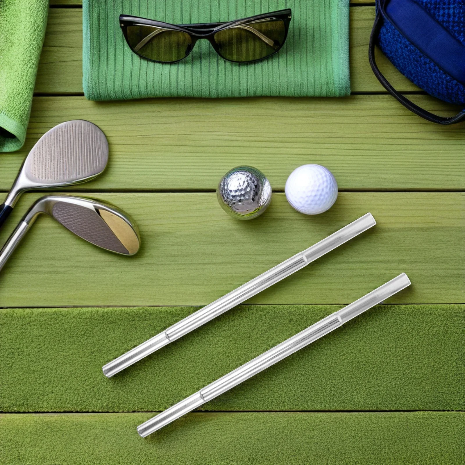 

2 Pcs Golf Extended Pole Club Extension Kit Rod Lengthening Extending Shaft Lengthener Extenders
