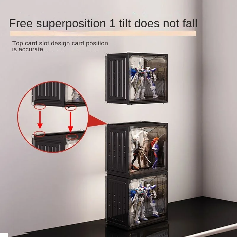 Fashionable Transparent Portable Bubble Mat Storage Box for LEGO Building Blocks Home Bookshelves Doll Display - Organizing Case