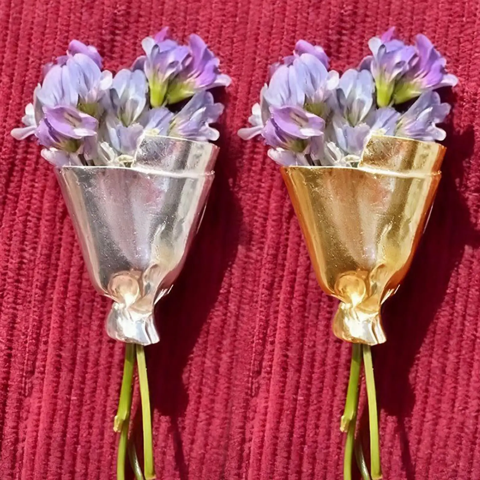 Wearable Flower Bouquet Clip Brooch Floral Clothing Clip Wedding Bouquet Corsage Hair Clip Fashion Accessories Gift for Women