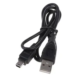 0.8m/2.6f przewód USB Mini, 28AWG USB 2.0 kabel USB Mini B przewód ładujący 5 Pin dla MP3 MP4 odtwarzacz wideorejestrator samochodowy kamera cyfrowa GPS