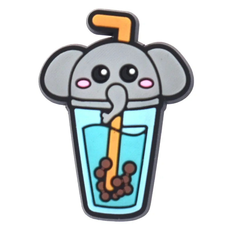 Boba Tea Bottle Sapato Encantos para Crocs Acessórios, Tamancos Pins, Emblemas para Homens, Decorações Jeans, Meninos e Meninas