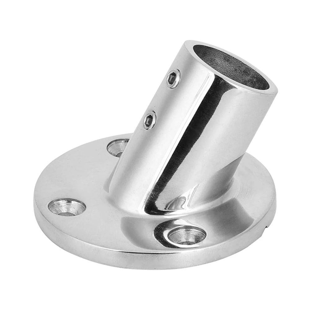 

316 Stainless Steel 60° Boat Round Pipe Base 22/25/30/32mm Handrail Fitting Stanchion Marine Accessories Boat Hardware