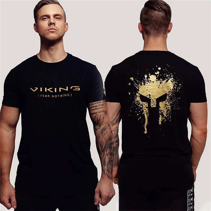 Summer Men\'s T-shirt Vintage 3d Spartan Warrior Print Crop Top Outdoor Sports Short Sleeve Fashion Viking Graphic Tees For Men