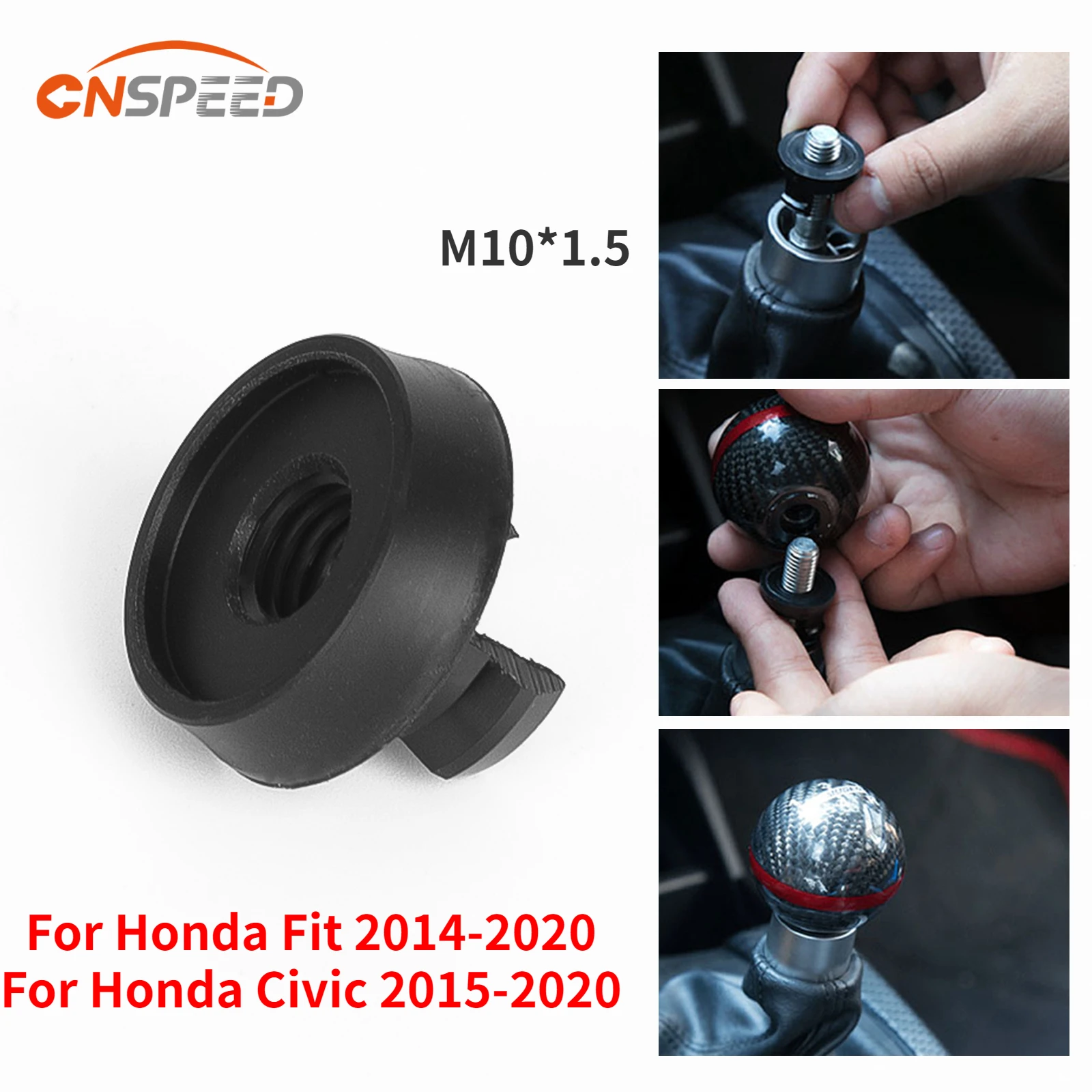 

CNSPEED Shift Head Limiter Shift Lever Adapter Joystick Accessories M10×1.5 For Honda Fit 2014-2020 For Honda Civic 2015-2020