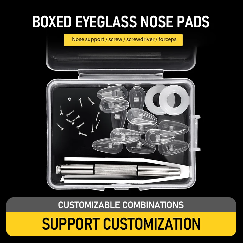 

All-in-One Eyeglasses Repair Kit Tool Nuts Nose Pad Optical Fix Tool Parts Assorted Kit Glasses Screwdriver Tweezers Screws Sets