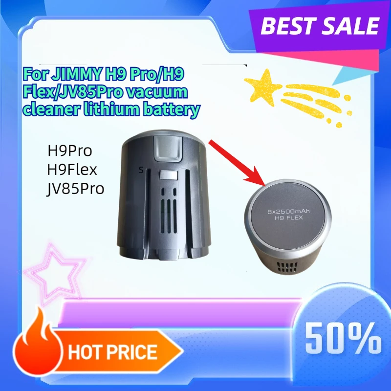

Compatible with JIMMY H9 Pro/H9 Flex/JV85Pro vacuum cleaner lithium battery T-DC49D 28.8V
