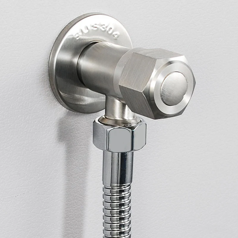 1pcs Hexagonal Stainless Steel Water Heater Angle Valve Tools Durable and Easy To Install Leak Design for Home Use Angle Valves
