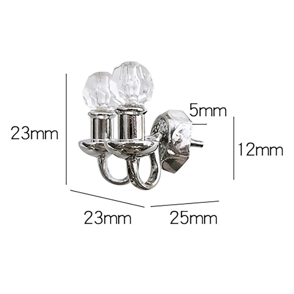 1Pcs 1/12 Dollhouse Miniature Accessories Mini Double Head Wall lamp Model  for Doll House Decoration ob11