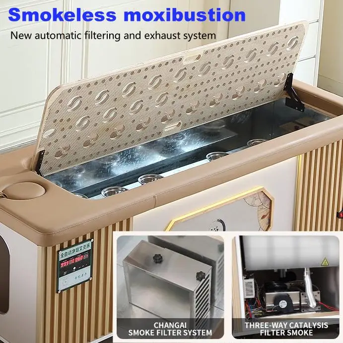 New Arrival Moxibustion Beauty Bed with Wet Steam Heater Salon Furniture for Living Room Hotel Gym Outdoor Use-AJ14