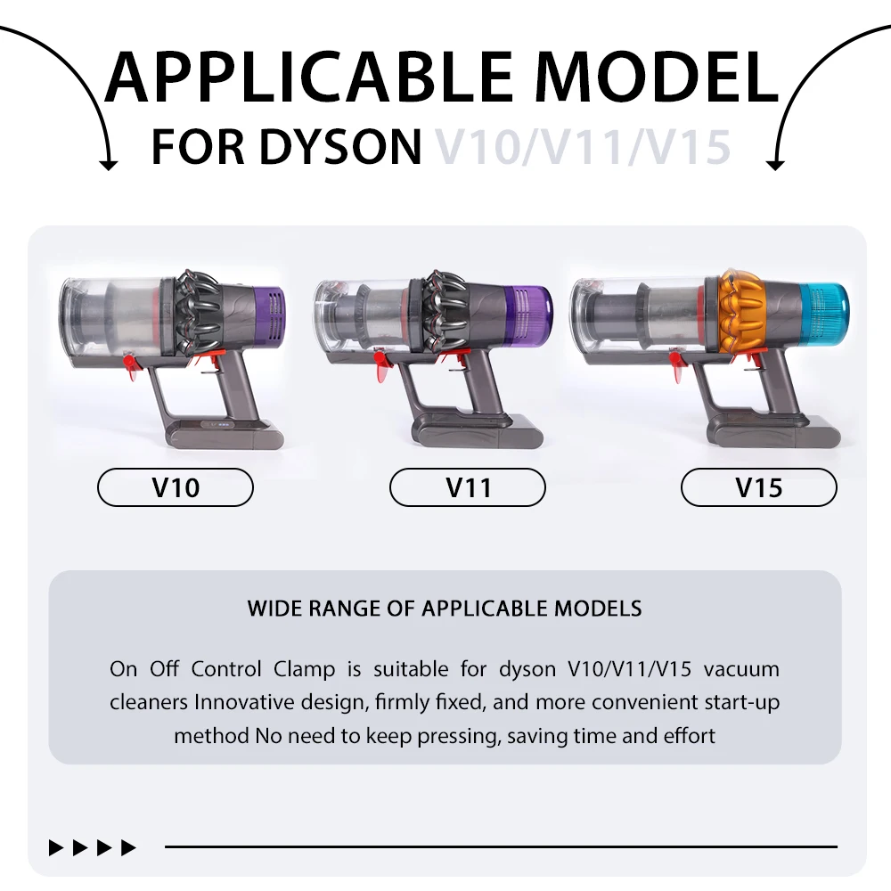 Picture 6: Trigger Lock Power Button Lock On/Off Status Button For Dyson V10/V11/V15 Vacuum Cleaner On Off Control Clamp Status Vacuum