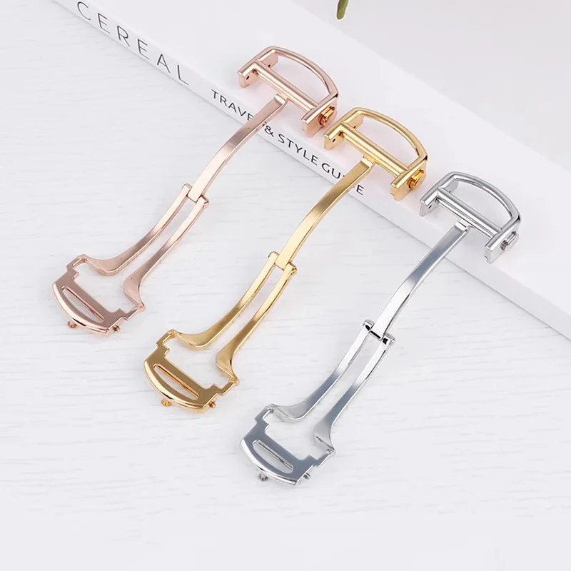 New High Quality Double Press Folding Watch Buckle For Cartier Blue Ballons Pasha Santos Stainless Steel Folding Buckle 16/18mm