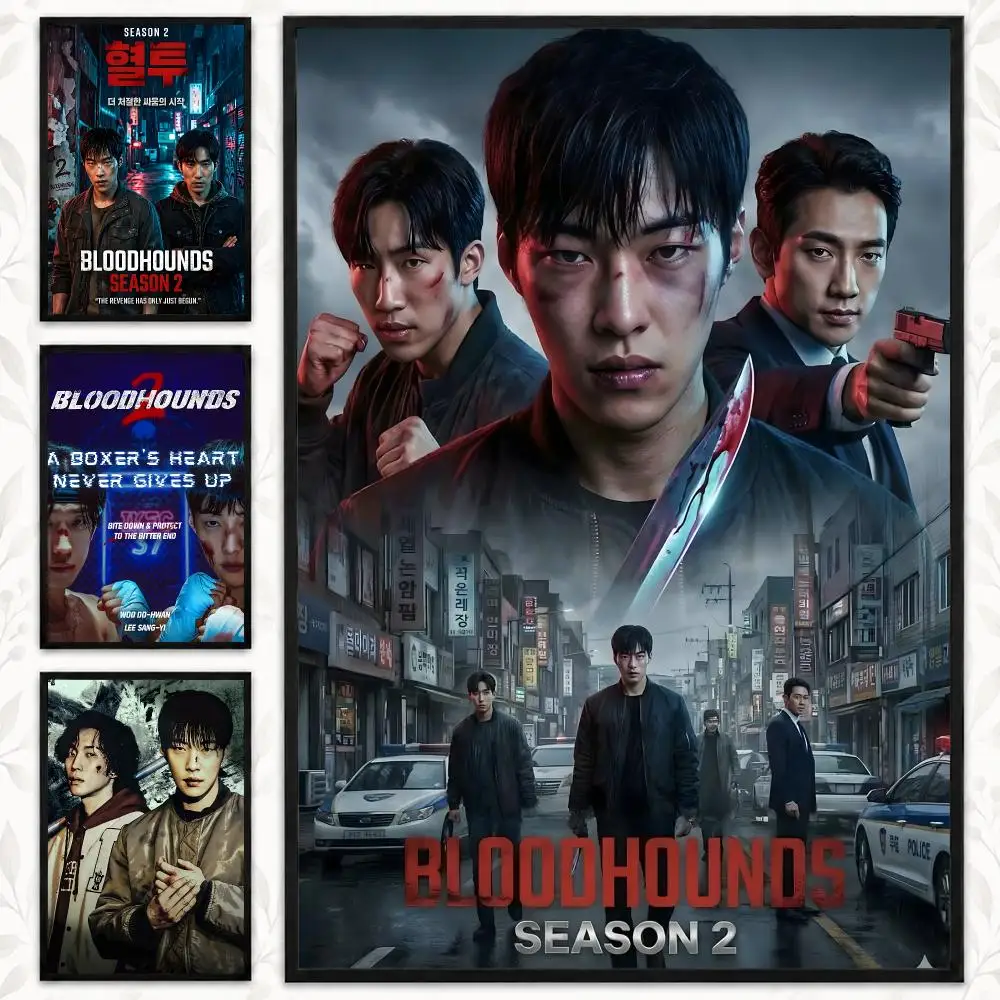 Bloodhounds Korean Crime Action Thriller Drama Series Poster Decorative art prints for the home, holiday gifts, unframed
