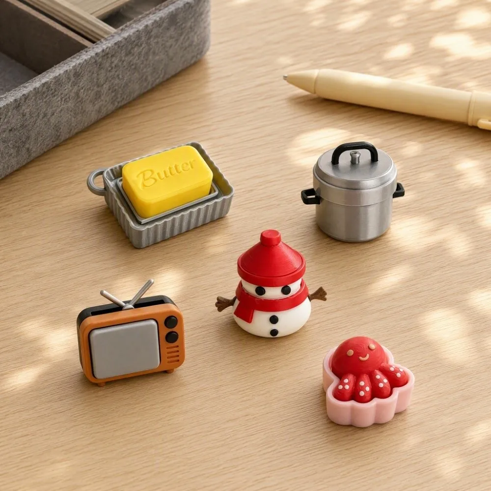 Funny Food Shape Toast Keyboard Clicker Squeeze 3D Printed Finger Clicker Ornaments Cartoon Finger Press
