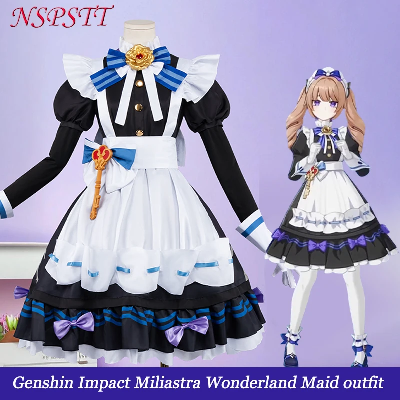 

NSPSTT Genshin Impact Chasm of Stars Cosplay Maid Outfit Anime Halloween Carnival Costume For Women