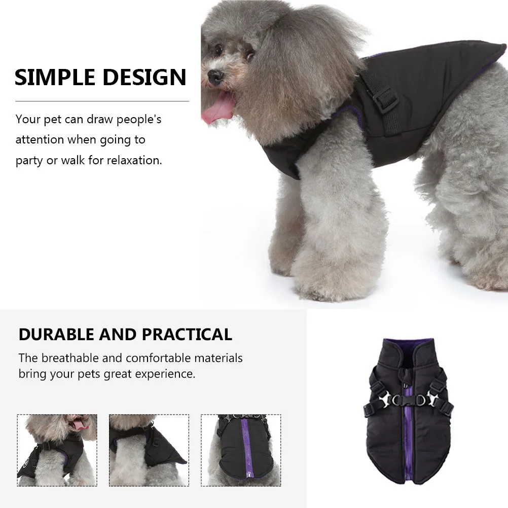 

Small Dog Strap Jacket Winter Coats Sweaters for Dogs Polyester Clothes Pet Clothing