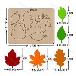Drewniane matryce do wycinania liści do maszyn do cięcia na rynku, C3447, Nowe