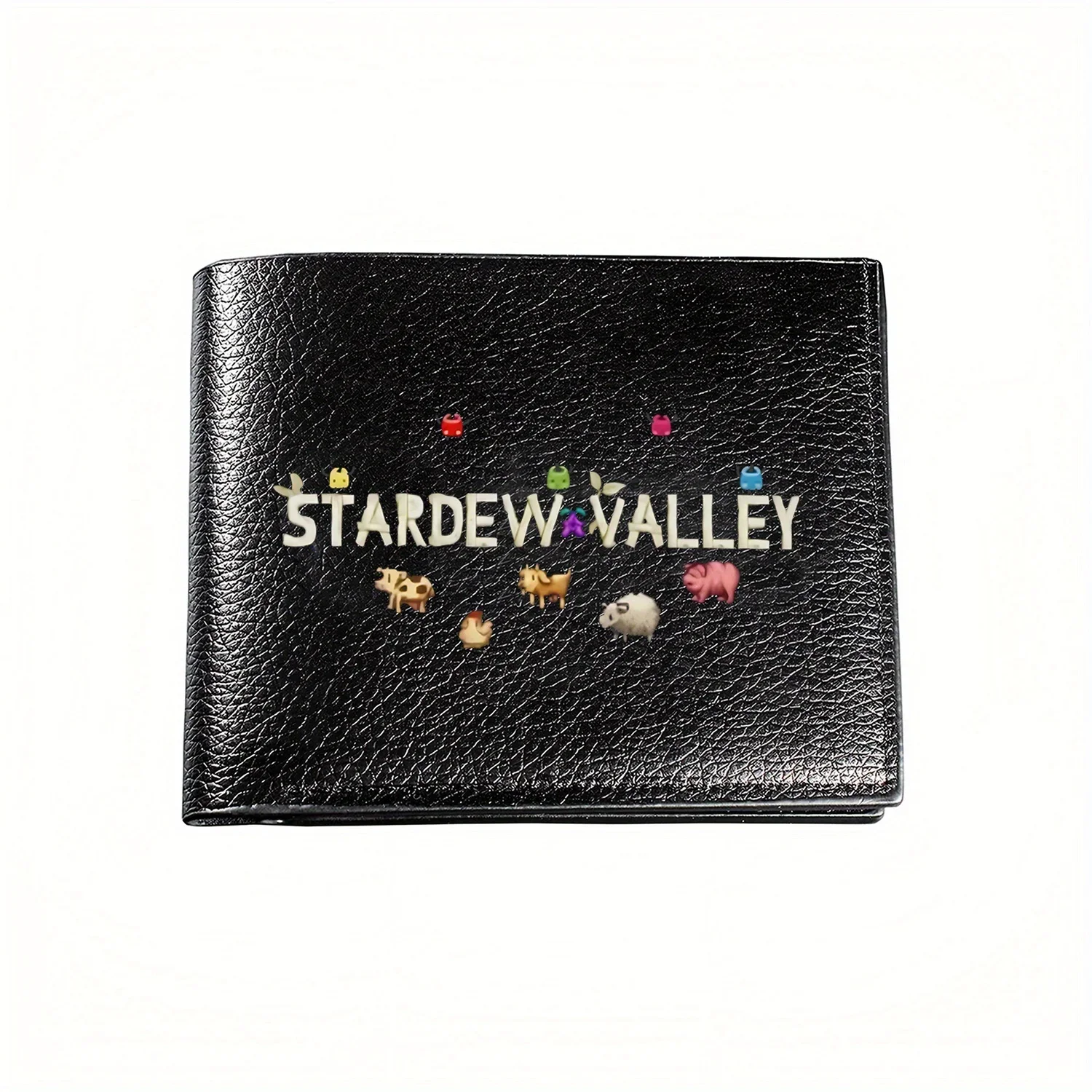 

Логотип игры Stardew Valley с животными и пятнами, деловой мужской повседневный элегантный простой практичный качественный кошелек, стильный принт