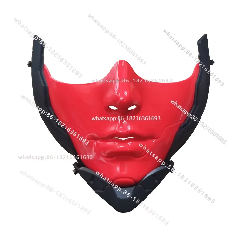 2006GOOD Punk Half Face Mask Technology Functional Mask Creative Prop Red Mechanical Sense