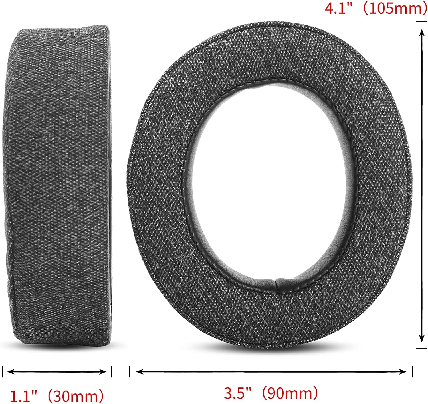 HS7 Ear Pads Ear Cushion Replacement Compatible with Corsair HS70 HS50 HS60 Pro HS75 XB Headphones Thicker Fabric Earpad