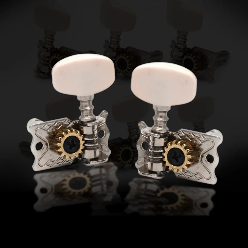 

6 PCS Tuner for Guitar Right Hand Tuners Peg Acoustic Pegs Tuning Button White Buttons