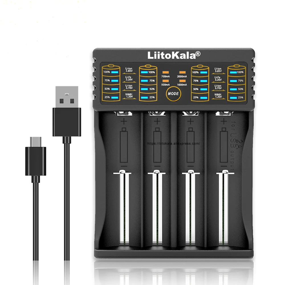 Liitokala Lii-202 Lii-402 Lii-CH2 Battery Charger for 18650 26650 16340 25500 14500 1.2V 3.7V 3.2V 3.85V AA/AAA NiMH Battery