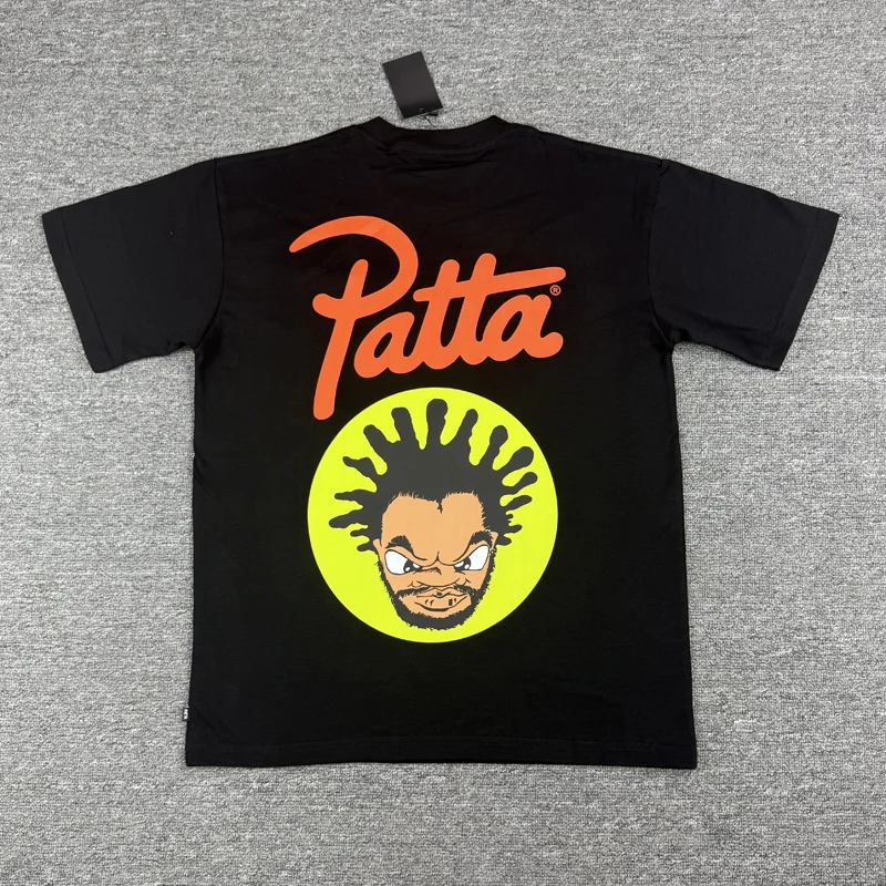 Daily Casual Breathable Cotton Patta Short Sleeved Tops Summer Men Women Round Neck High-quality T-shirt
