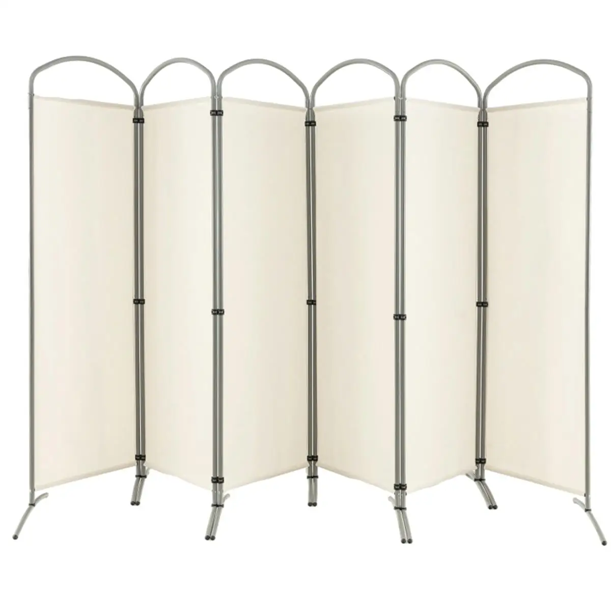 6-Panel Folding Screen Room Divider - Stylish Decorative Partition for Home & Office Use