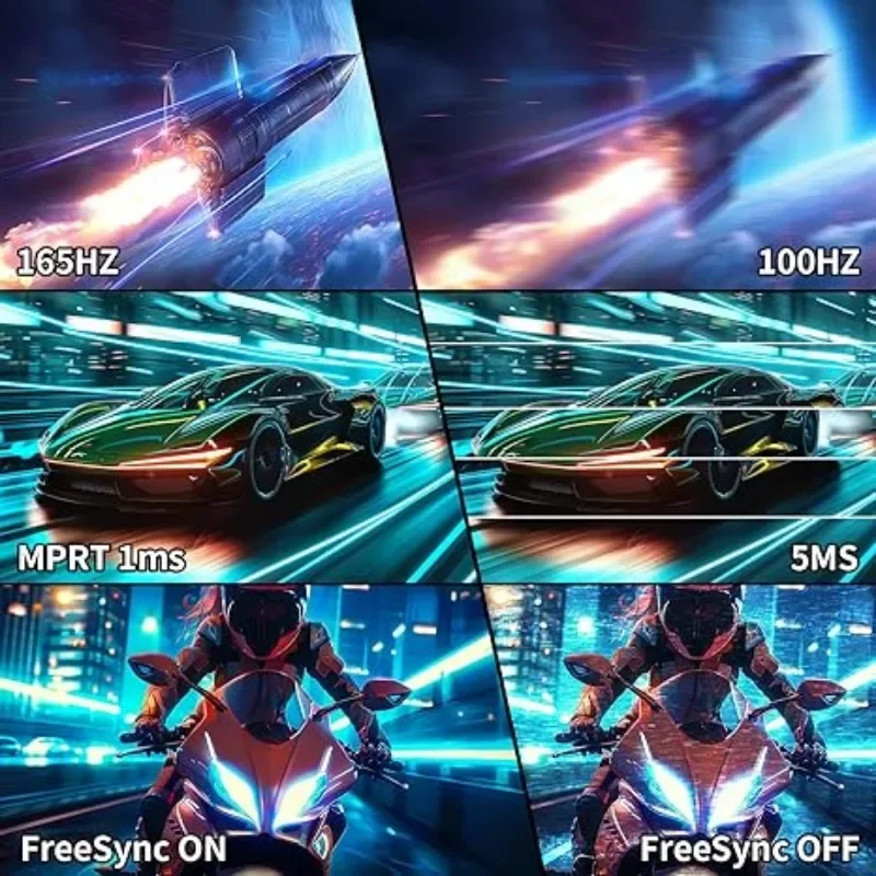 شاشة ألعاب منحنية جديدة مقاس 34 بوصة UWQHD 3440 x 1440 165 هرتز منحنية 1500R - PIP/PBP، 1 مللي ثانية (MPRT)، HDR، 300nits، sRGB 125%