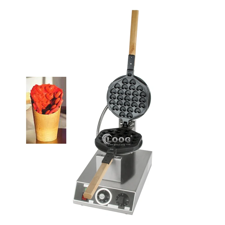 110V 220V Electric Heart Shape Bubble Waffle Machine Customized Waffle Pan Egg Waffle Maker for Sale