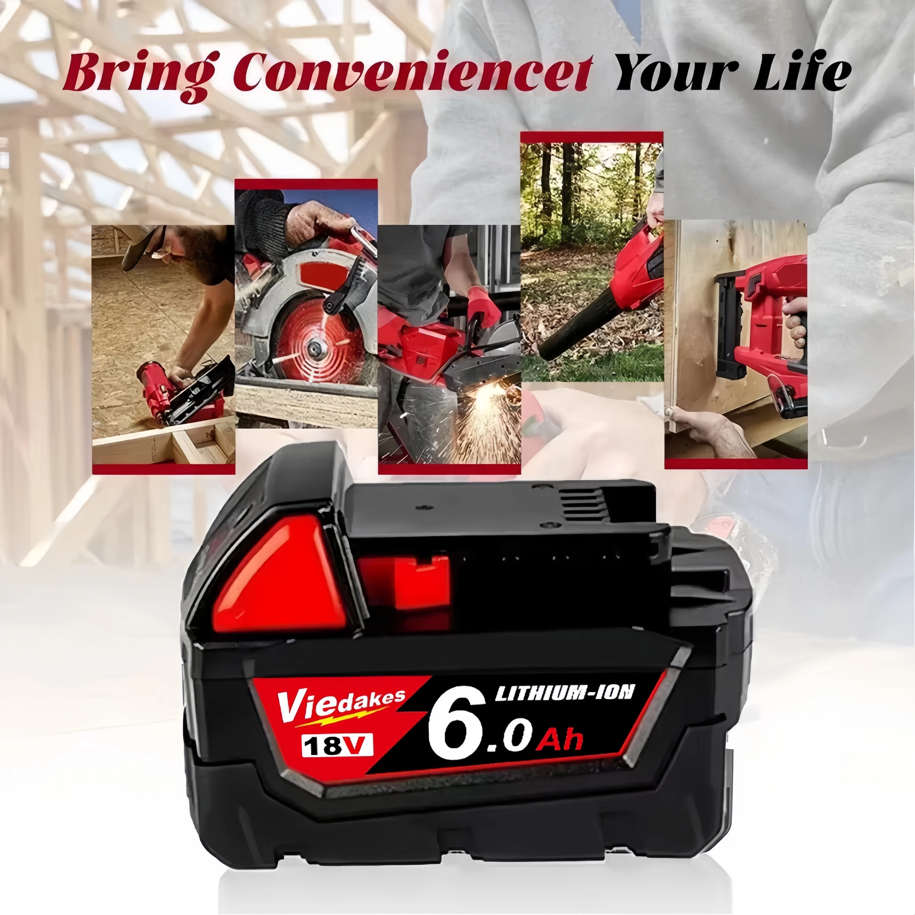 6,0 Ah 9,0 Ah pro baterii Milwaukee M18B5 6 Ah 9 Ah 4811-1850 1815 pro Milwaukee M18 18V lithiová baterie pro nářadí a nabíječka M12-18FC - náhled 6