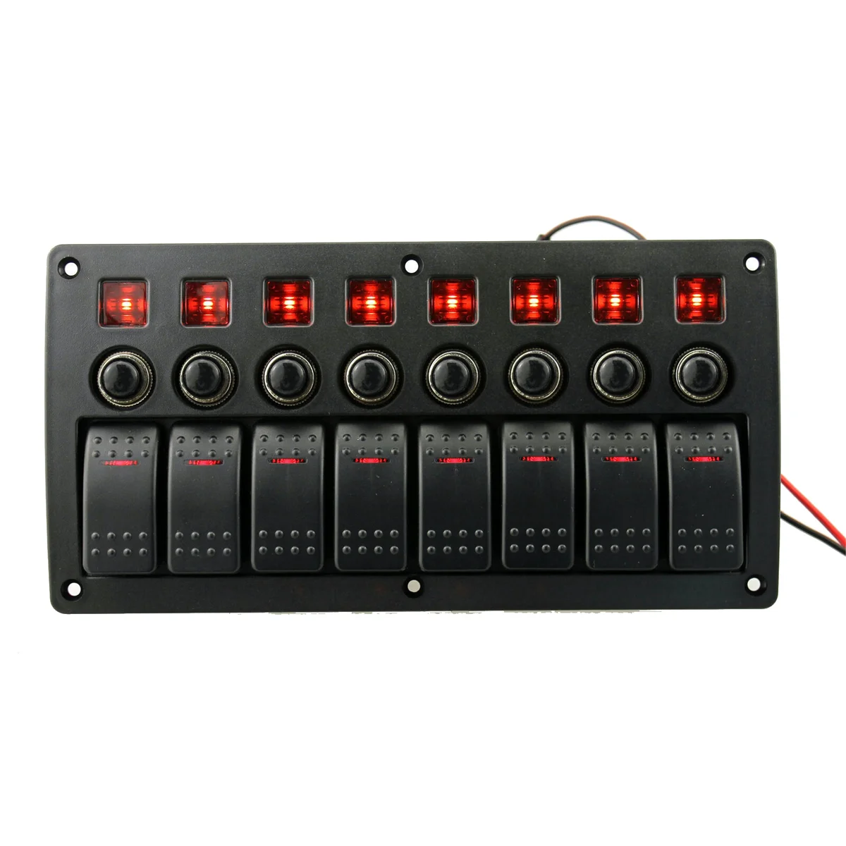 

8-Group Combination Panel Switches Marine Toggle Switch Power Female Switch Switch Panel for Automotive Marine, red