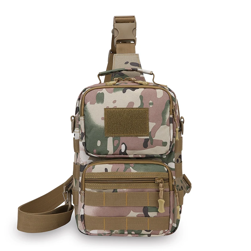

Men's shoulder bag, hiking camouflage chest bag, multiple pockets, side back crossbody bag, backpack