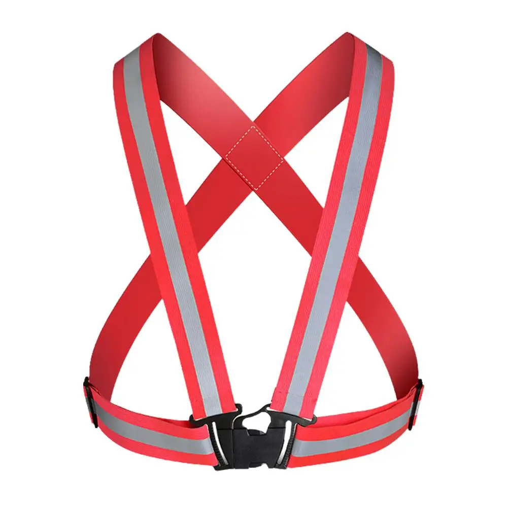 Neue reflektierende Warnweste für Nachtlauf und Reiten, verstellbare Sicherheitsweste mit elastischem Band für Erwachsene und Kinder – Detail 20