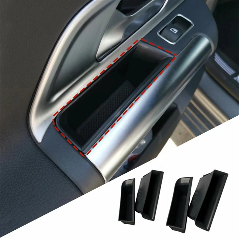 Car Styling Door Armrest Storage Box Decoration Cover For Mercedes Benz GLA 180 200 2020-2024 Interior Organizer Accessories