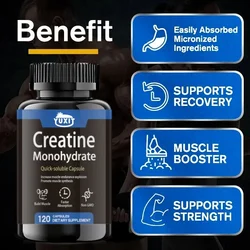 YUXIT Creatine 3000mg Monohydrate Supplement for Strength Muscle Performance KetoFriendly