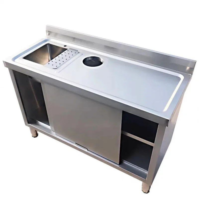 Kitchen Stainless steel vegetable sink basin countertop integrated cabinet cutting vegetables fruit slaughtering fish