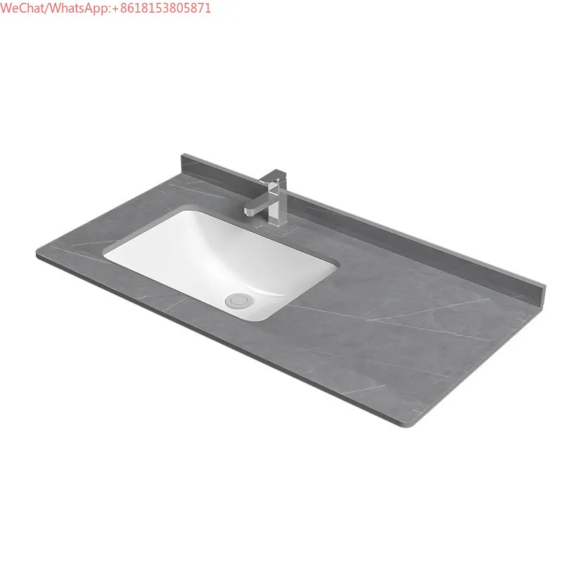 Customized rock slab washbasin bathroom cabinet basin single basin bathroom left and right basin