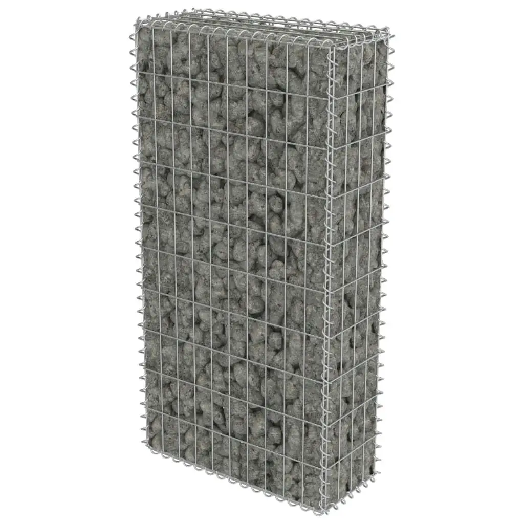 Galvanized Steel Gabion Wall with Covers - 19.7x7.78x39.4 for Landscape & Erosion Control