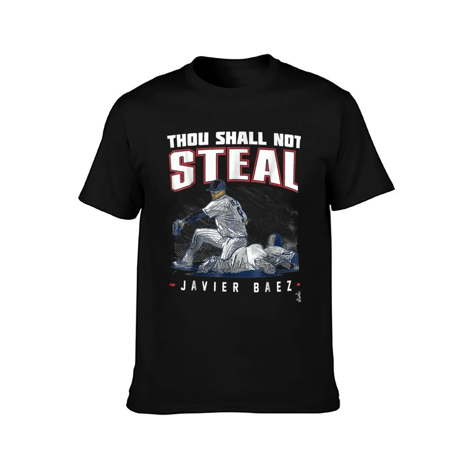 Javier Baez Thou Shall Not Steal T-Shirt Outdoor Sports Short Sleeve Top T-Shirt
