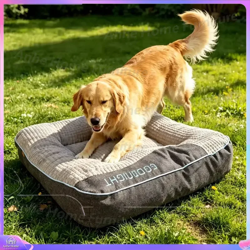 Luxury Orthopedic Dog Bed Ridge Protection Scratch Proof Pet Sofa Removable Washable Large Dog Pad Ex Factory Price