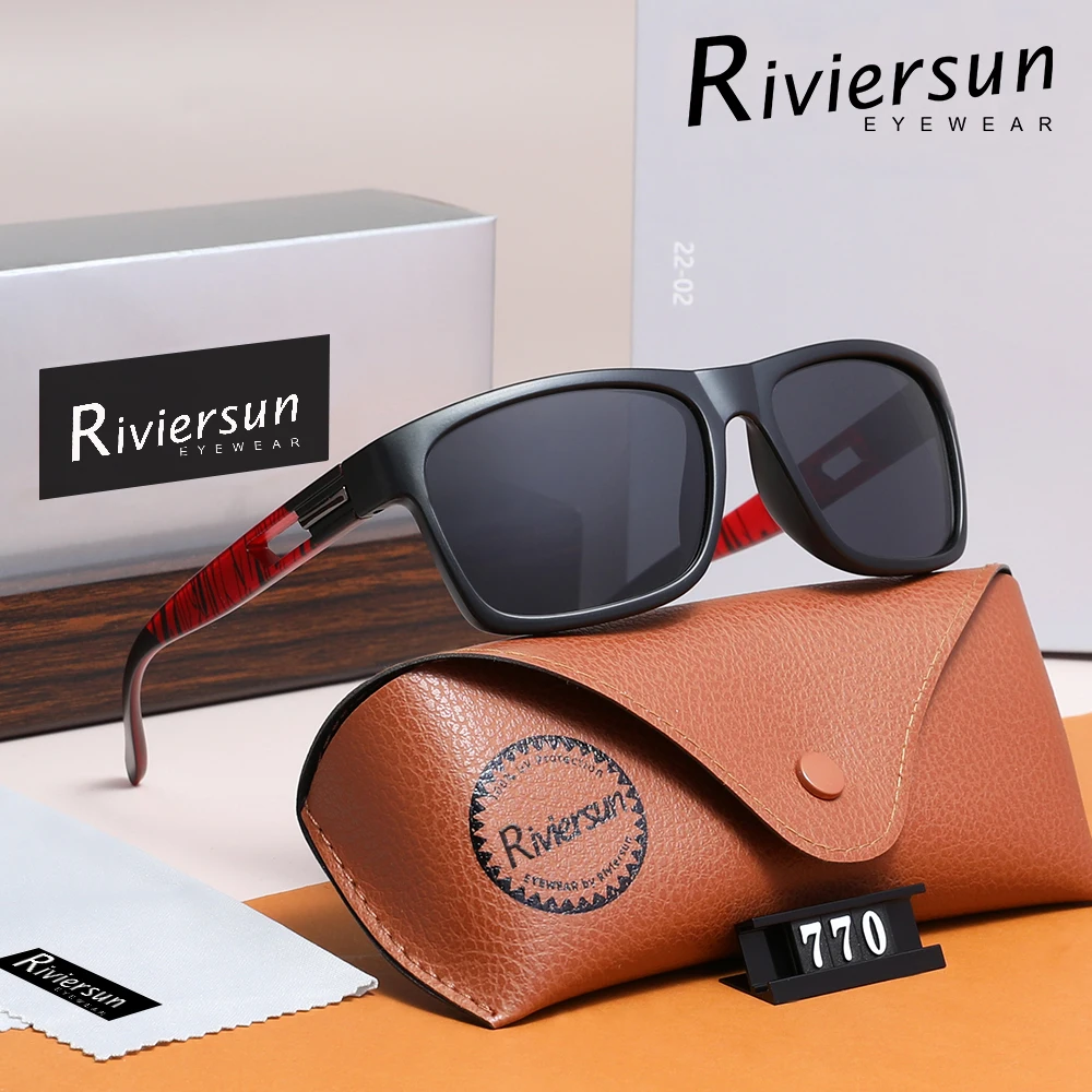 Retro-Sonnenbrille mit quadratischem Rahmen, modische Sommerbrille, klassische Luxus-Polarisationsbrille, Unisex-Fahrbrille, UV400-Schutz.