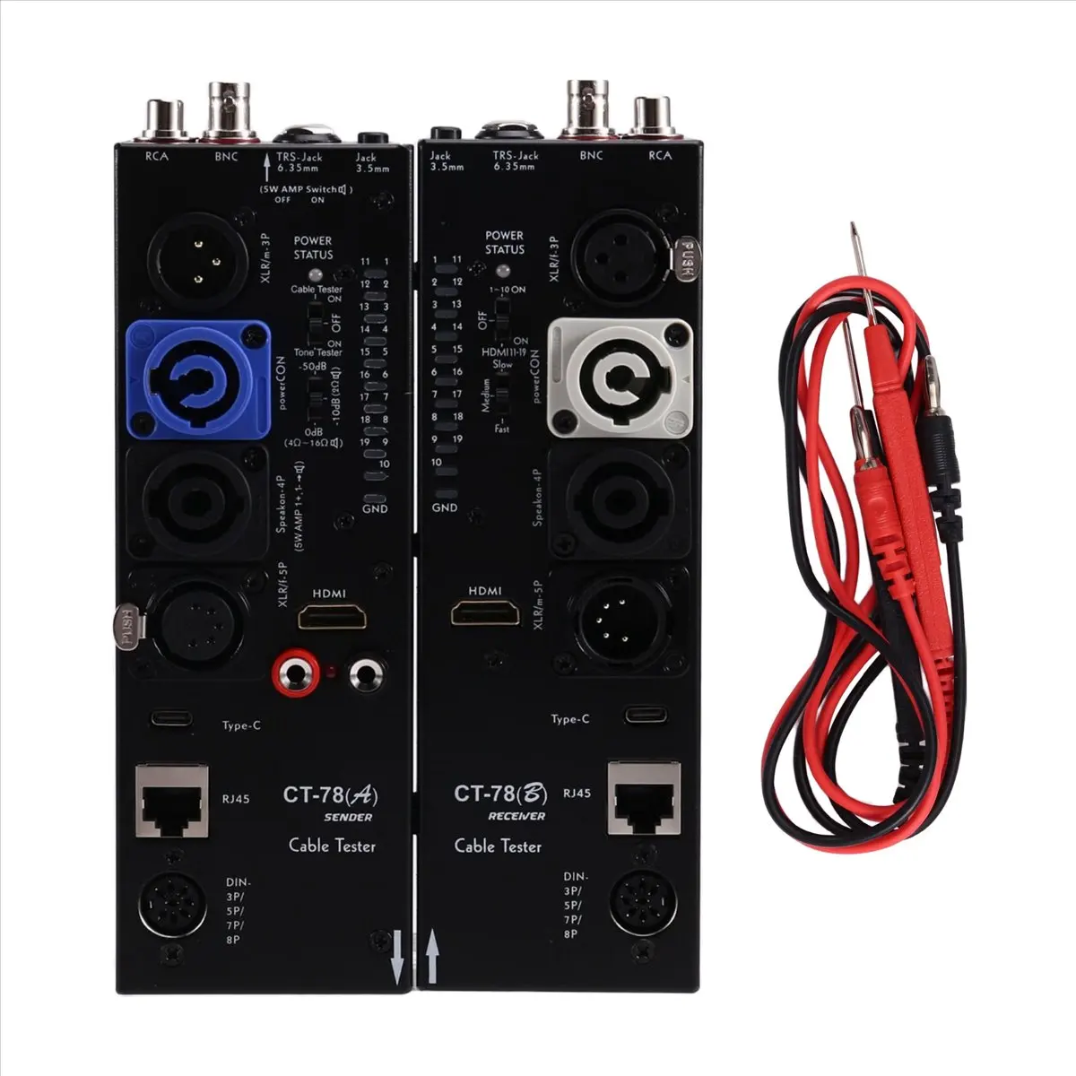 DTC5 CT78 Multifunction Cable Tester XLR Audio, Separation Remote, and -Compatible Automatic Detection in One Device