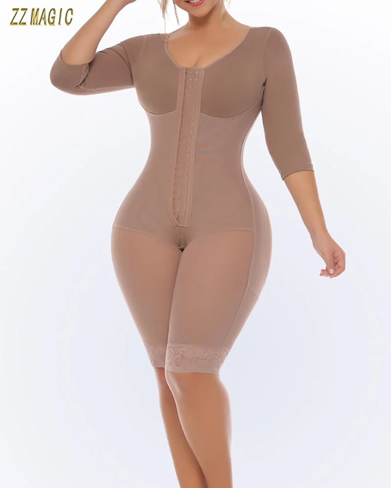 

Fajas Colombianas Post Surgery High Compression Body Shaper Tummy Control Bodysuit Postpartum Leggings Slimming Shapewear