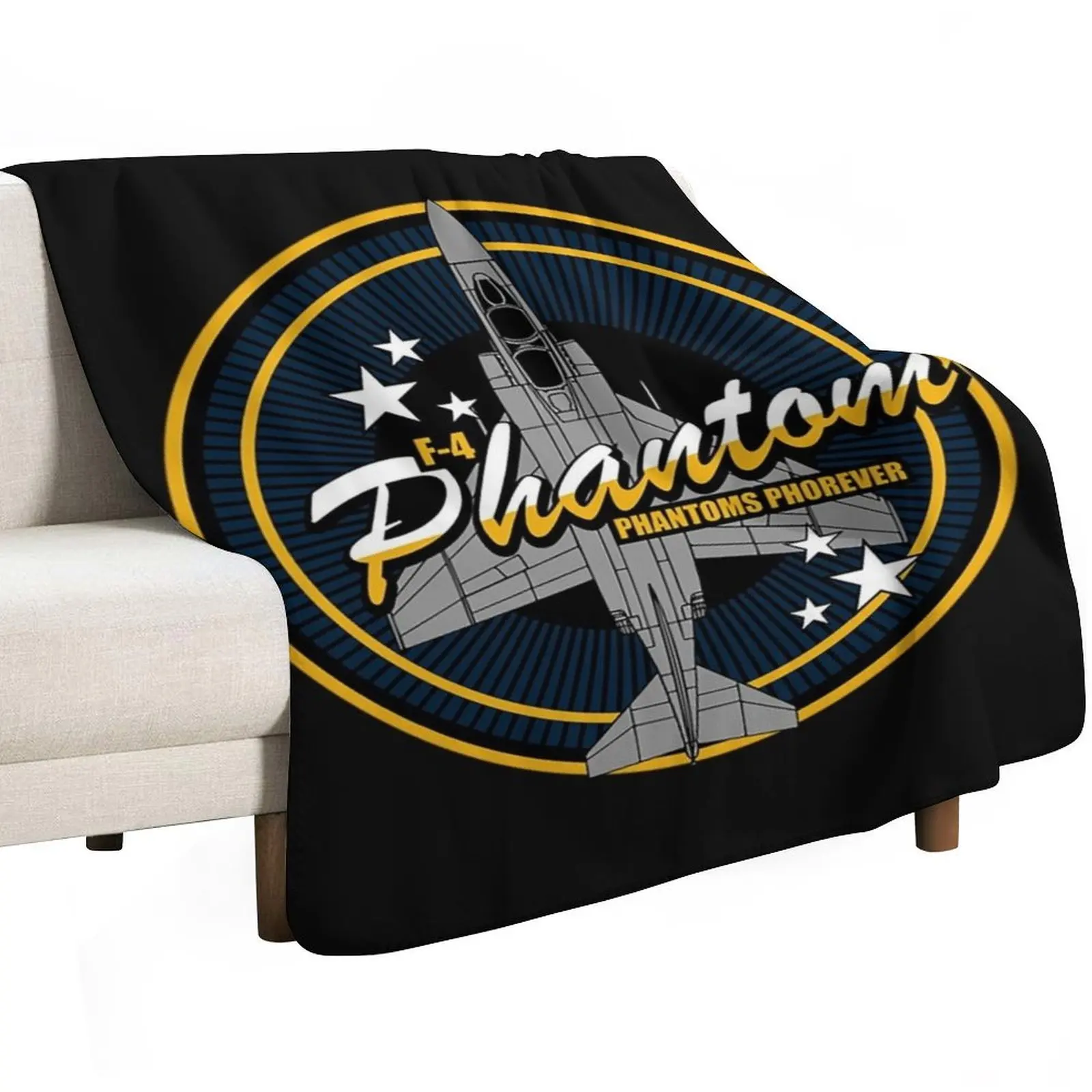 Air Force F4 Phantom 2 T-ShirtF-4 Phantom (Small logo) Throw Blanket Warm Thin Plush Retros Thins Blankets