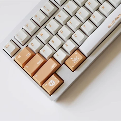 

Poplar branch manna keycap milk white milk yellow ROG night devil drunk deer wooting magnetic axis PBT keycap